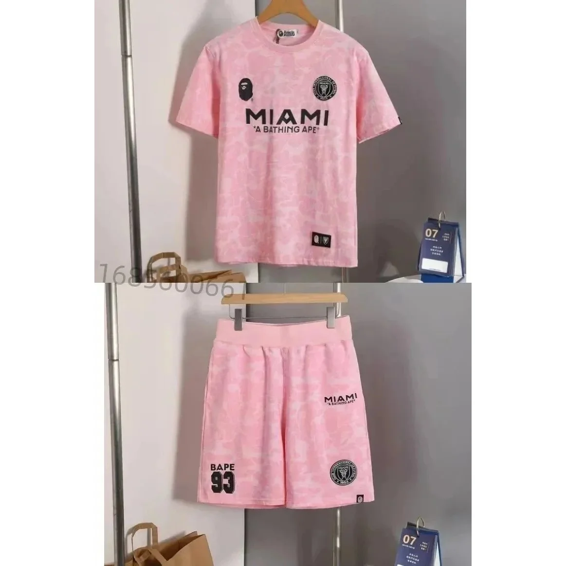 A Bathing Ape A Bathing Ape BAPE STA Miami Pink Camo Set Pink - 1