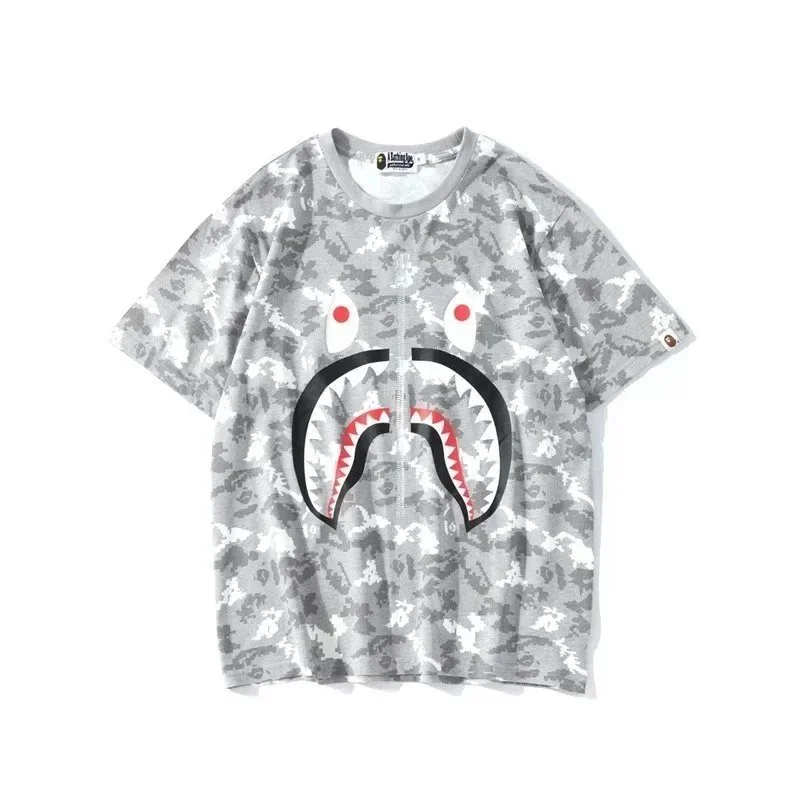 A Bathing Ape BAPE BAPE STA Digital Camo Shark T-Shirt Grey - 1