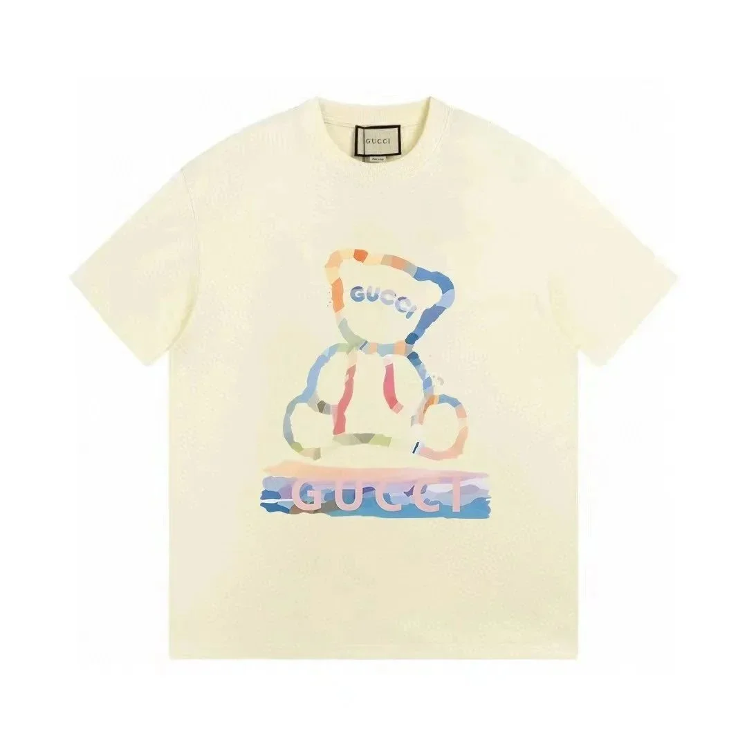 Gucci Gucci Bear Print T-Shirt Cream Cream - 1