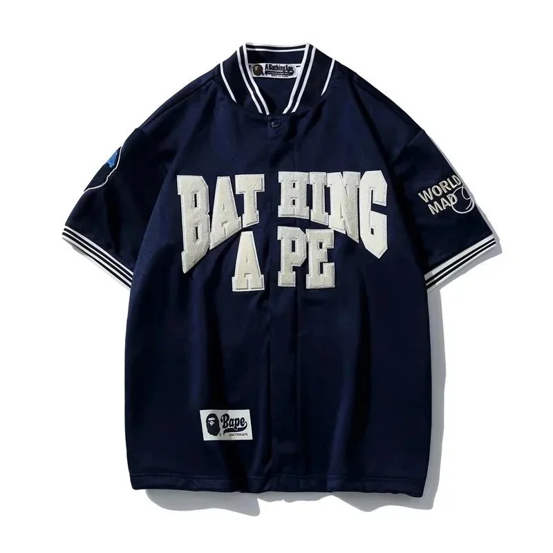 A Bathing Ape A Bathing Ape BAPE STA Deep Blue Baseball Shirt Navy - 1