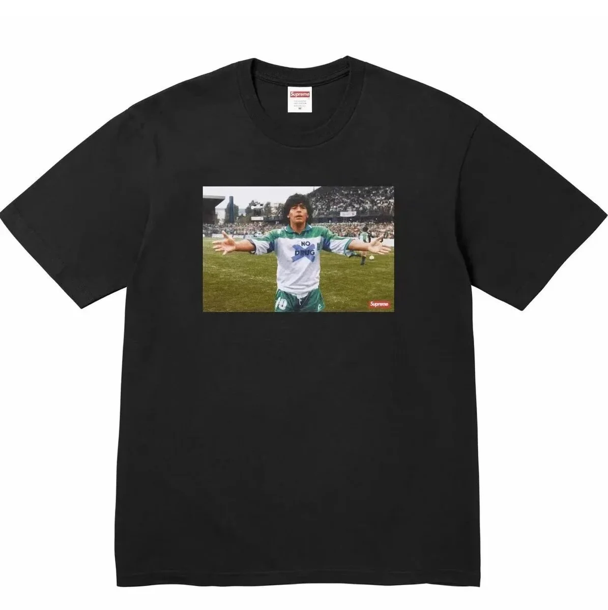 Supreme Supreme No Drug Soccer Tee B359 Black T-Shirt Black - 1