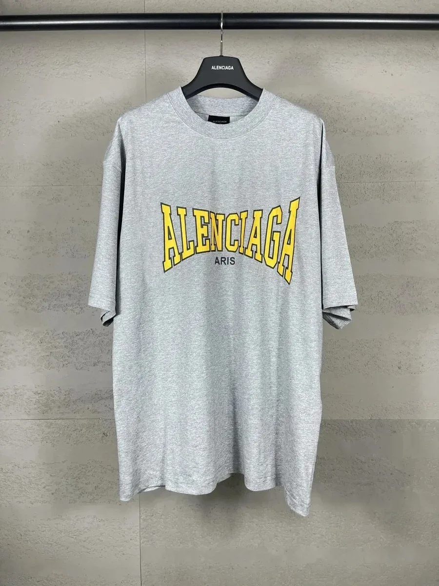 Balenciaga Balenciaga AlencIaga Aris Grey Oversized T-Shirt Grey - 1