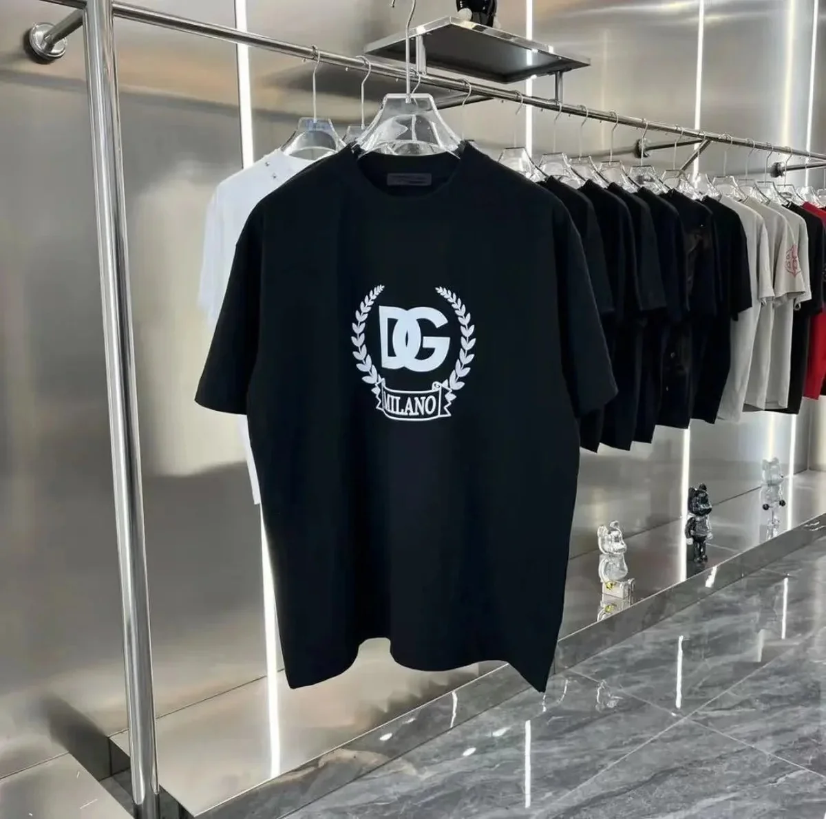 Dolce & Gabbana Dolce & Gabbana DG Milano Black T-Shirt Black - 1