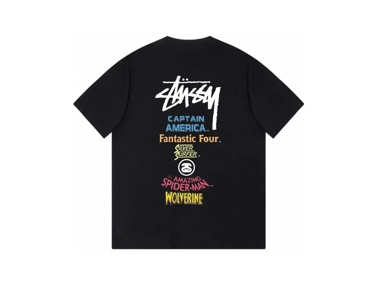 Stussy Stussy Captain America T-Shirt Black Black - 1
