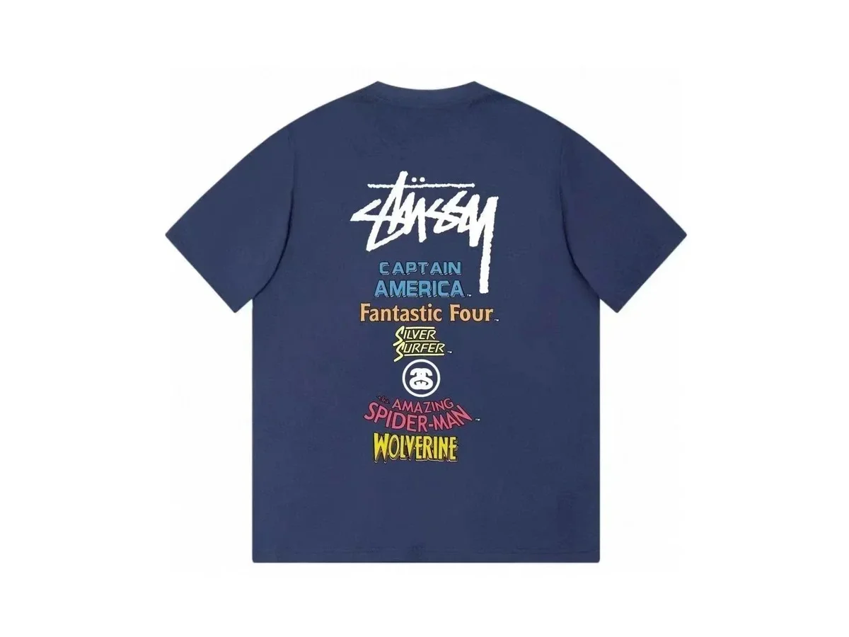 Stussy Stussy Captain America T-Shirt Navy Navy - 1