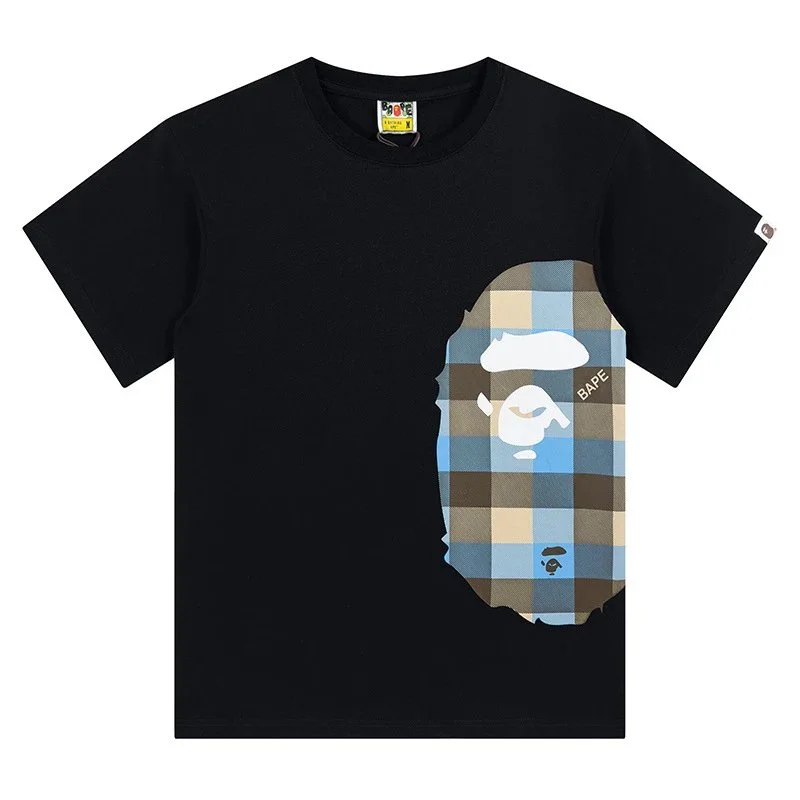 A Bathing Ape A Bathing Ape BAPE STA Black & Plaid Baby Milo T-Shirt Black - 1