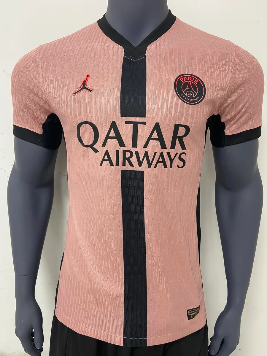 Jordan Nike Air Jordan 11 PSG Player Jersey Rose Black Soccer Shirt Pink - 1