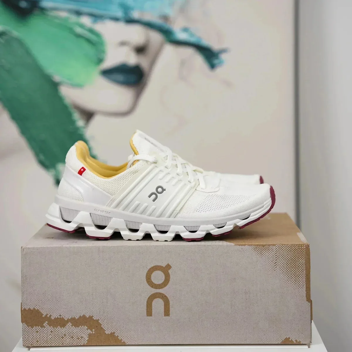 On Running On Running Cloudmonster White/Yellow Sneakers White