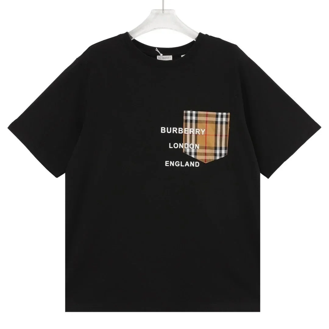 Burberry Burberry Black Vintage Check Pocket T-Shirt Black - 1