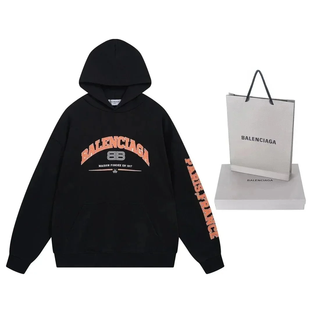 Balenciaga Balenciaga Black BB Logo Hoodie Black - 1