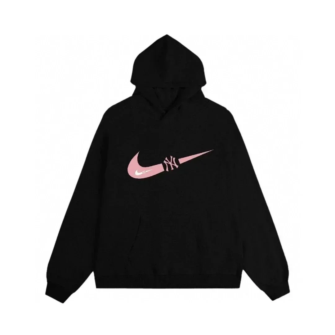 Nike Nike Black Pink Swoosh Hoodie Black - 1