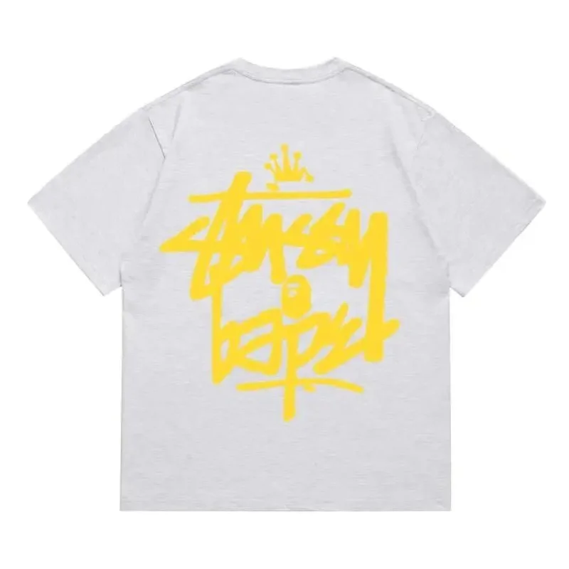 A Bathing Ape BAPE BAPE STA Yellow Crown T-Shirt Grey - 1