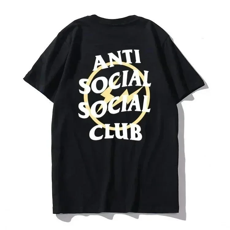 Other Anti Social Social Club Box Logo T-Shirt Black Yellow Black - 1