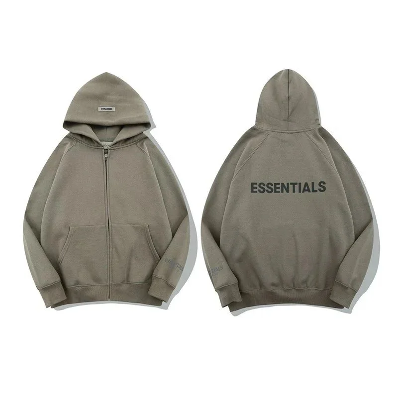 Fear of God Fear of God Essentials Olive Hoodie Sweatshirt Multicolor - 1