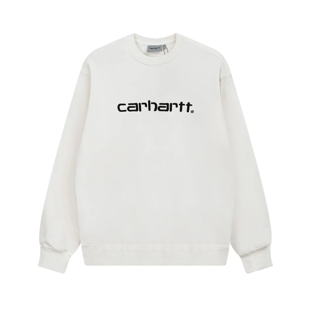 Carhartt Carhartt Script Logo Crewneck Sweatshirt Cream Cream - 1