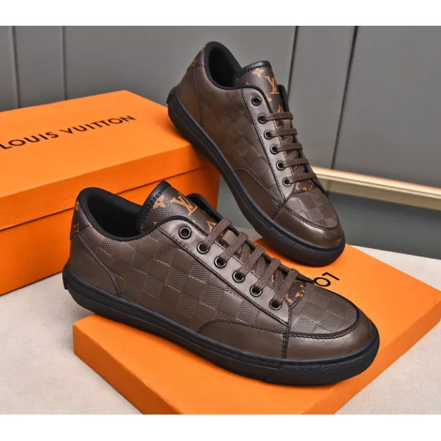 Louis Vuitton Louis Vuitton LV Trainer Brown Leather Sneakers Brown