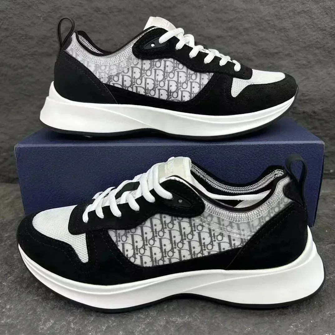 Dior Dior CDG Oblique Print Sneakers Black/White Black - 1