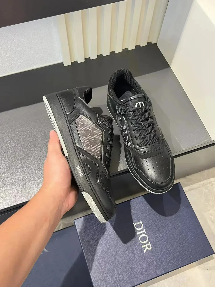 Dior Dior Book Tote Tennis Club Black Leather Sneakers Black