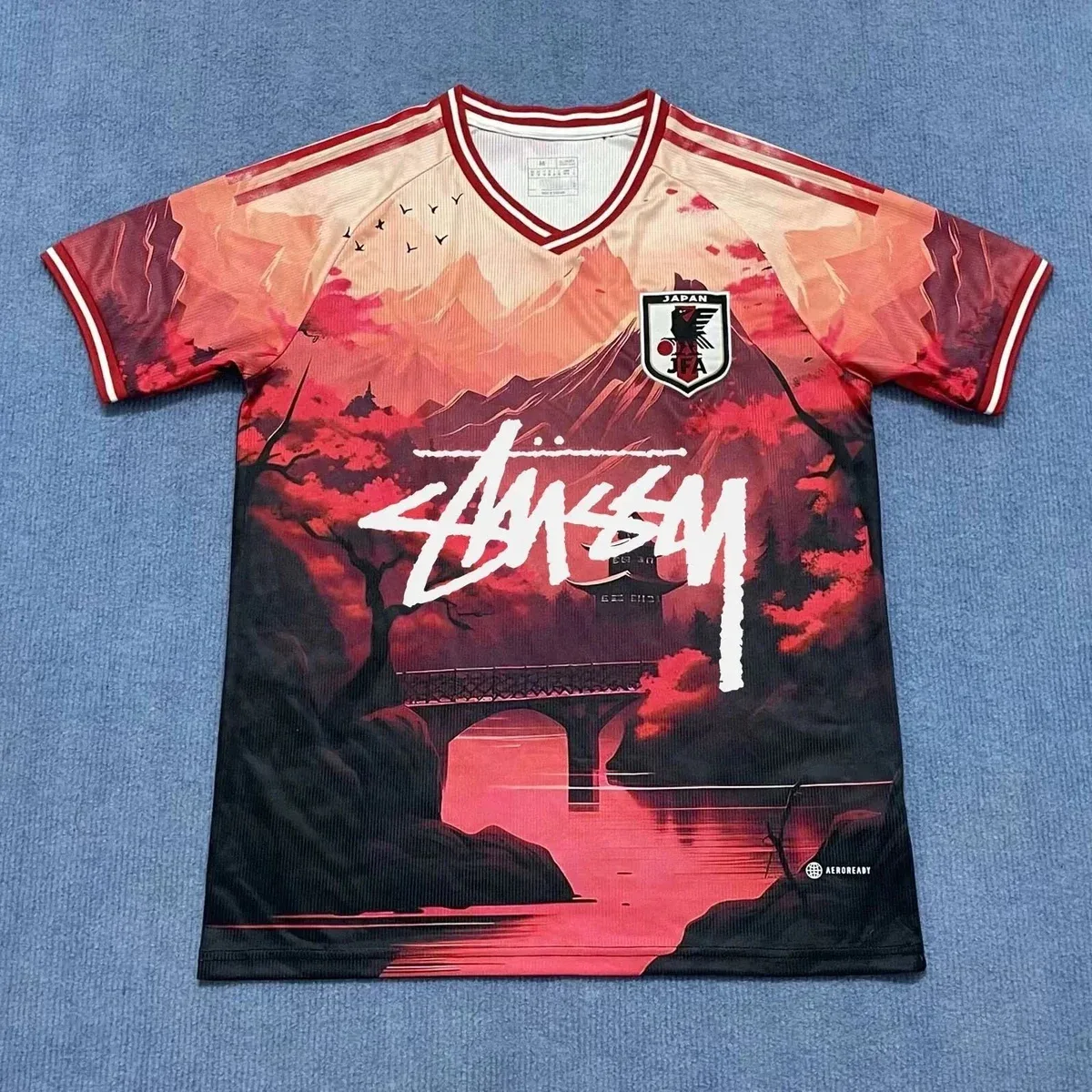 Stussy Stussy Japan Sunset Signature Jersey Red - 1