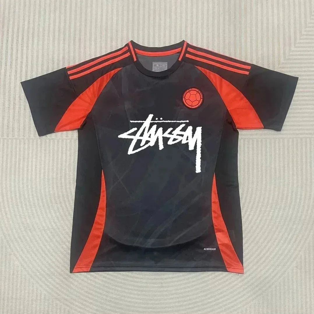 Stussy Stussy Colombia Away Signature Jersey Black/Orange T-Shirt Black - 1