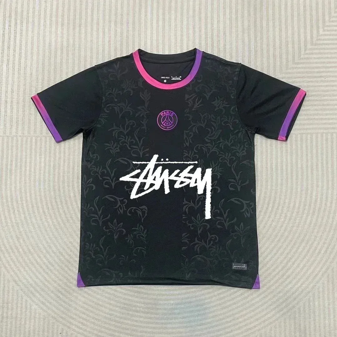 Stussy Stussy Black Paris Signature Jersey T-Shirt Black - 1