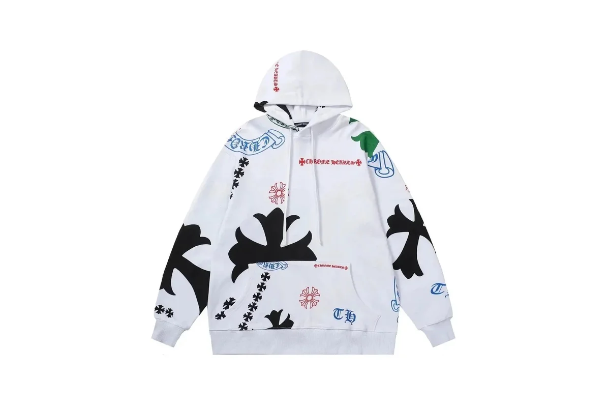 Chrome Hearts Chrome Hearts White Cross Print Hoodie White - 1