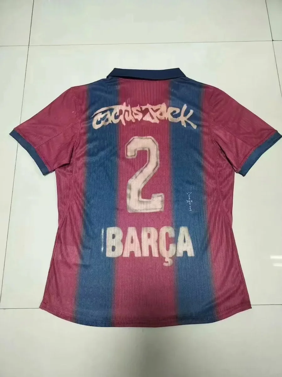 Travis Scott Travis Scott x Cactus Jack FC Barcelona Jersey Red/Blue Red