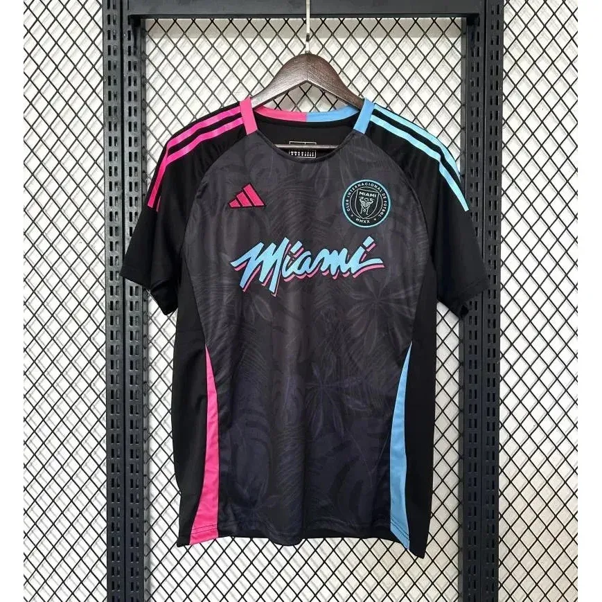 Adidas Adidas Miami Soccer Jersey Black/Pink/Blue Black - 1