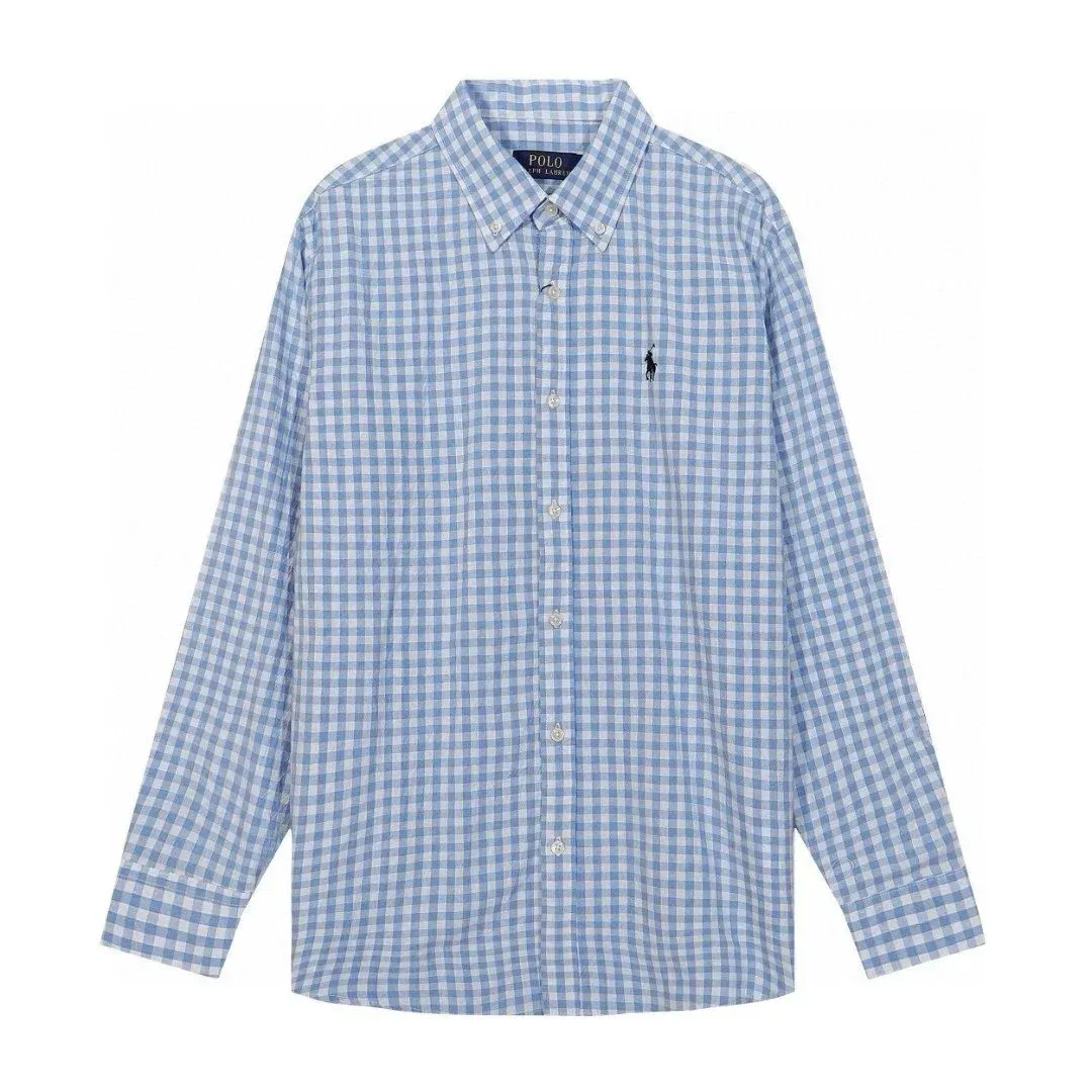 Polo Ralph Lauren Polo Ralph Lauren Classic Logo Gingham Shirt Blue Blue - 1