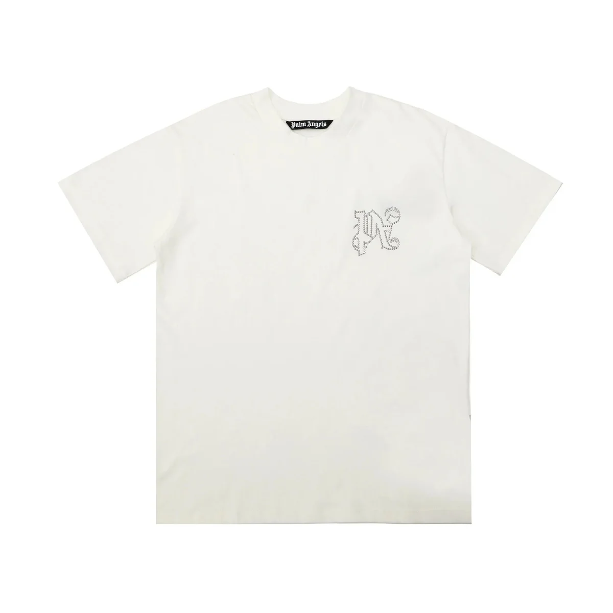 Palm Angels Palm Angels Bear White 'M' Embroidered T-Shirt White - 1