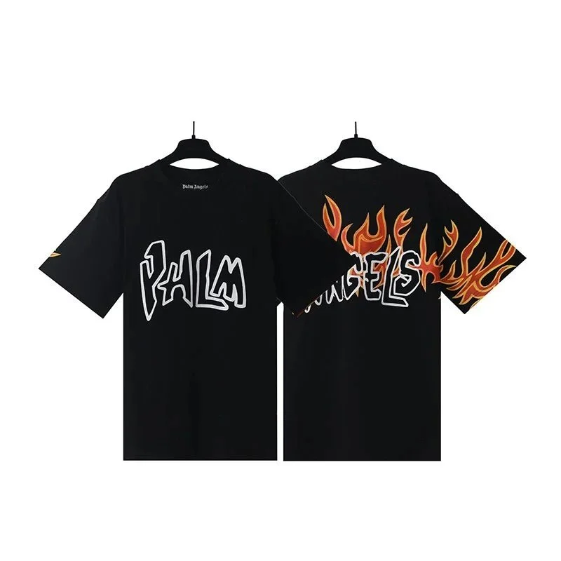 Palm Angels Palm Angels Palm Flames Black T-Shirt Black - 1