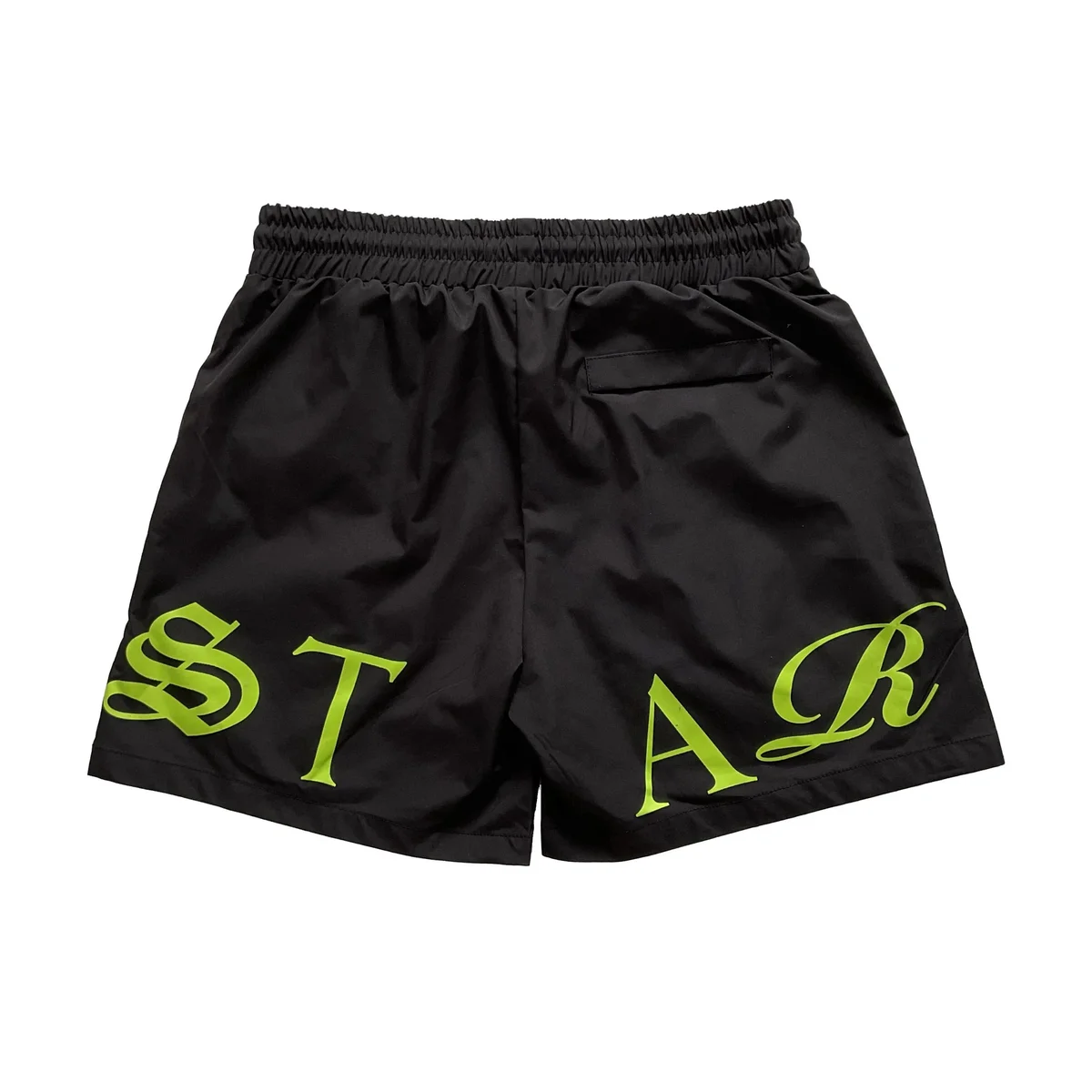 Other Black STAR Shorts with Neon Green Lettering Black - 1
