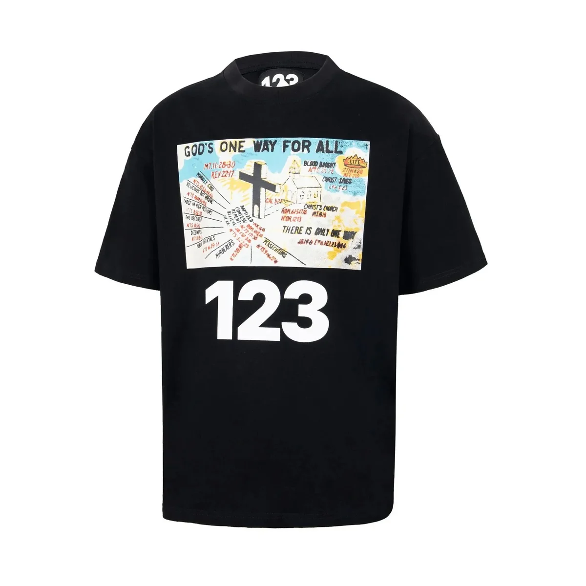 Other Black 'God's One Way' T-Shirt Black - 1