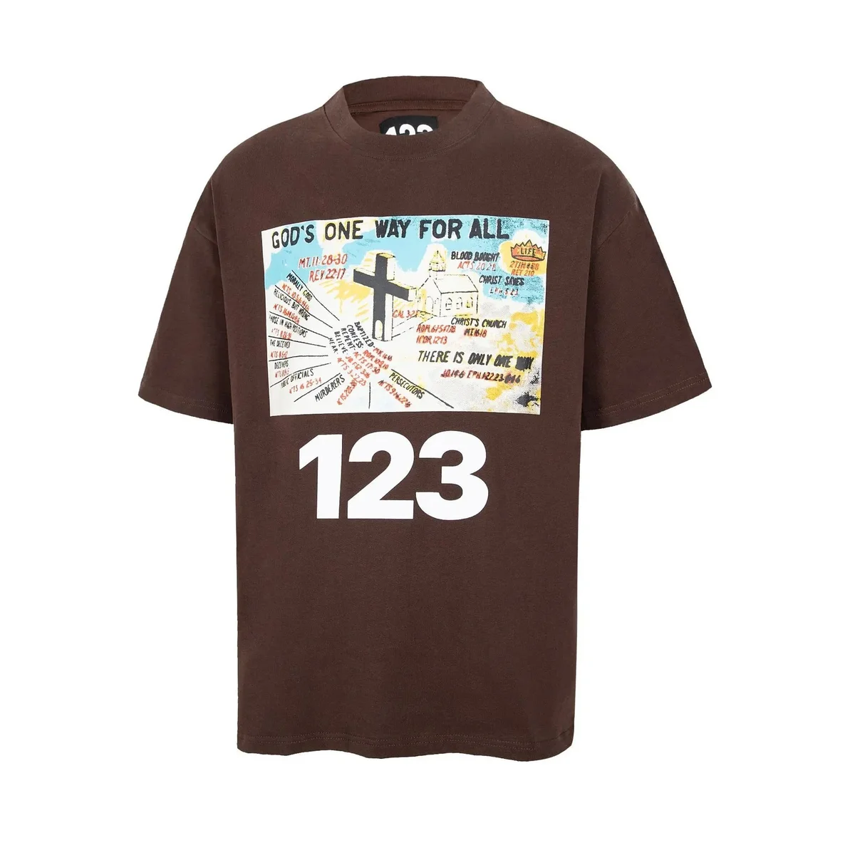 Other Brown 'God's One Way' Graphic T-Shirt Brown - 1