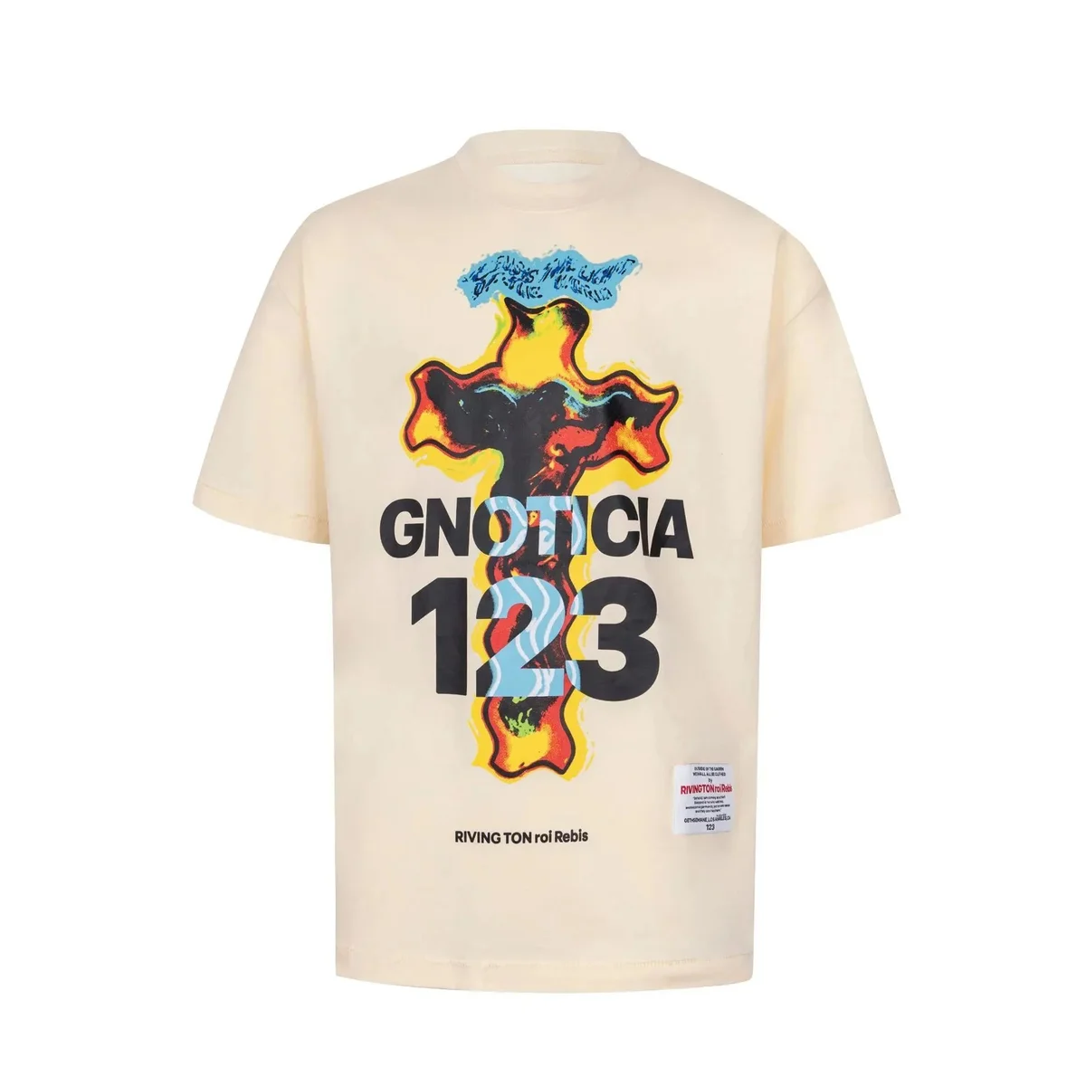 Other Unisex Gnoticia 123 Cream T-Shirt Cream - 1