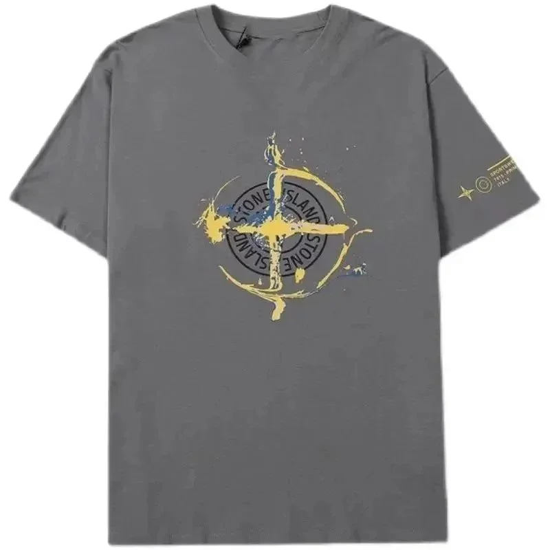 Stone Island Stone Island Shadow Project T-Shirt Grey Yellow Print Grey