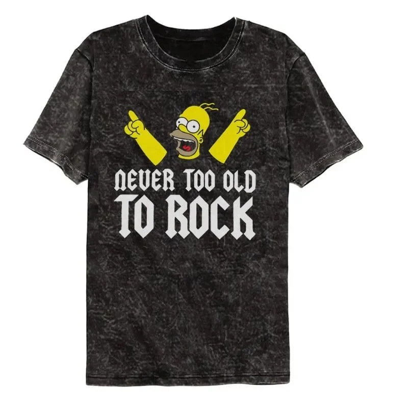 Other Homer Simpson Never Too Old To Rock T-Shirt Black - 1