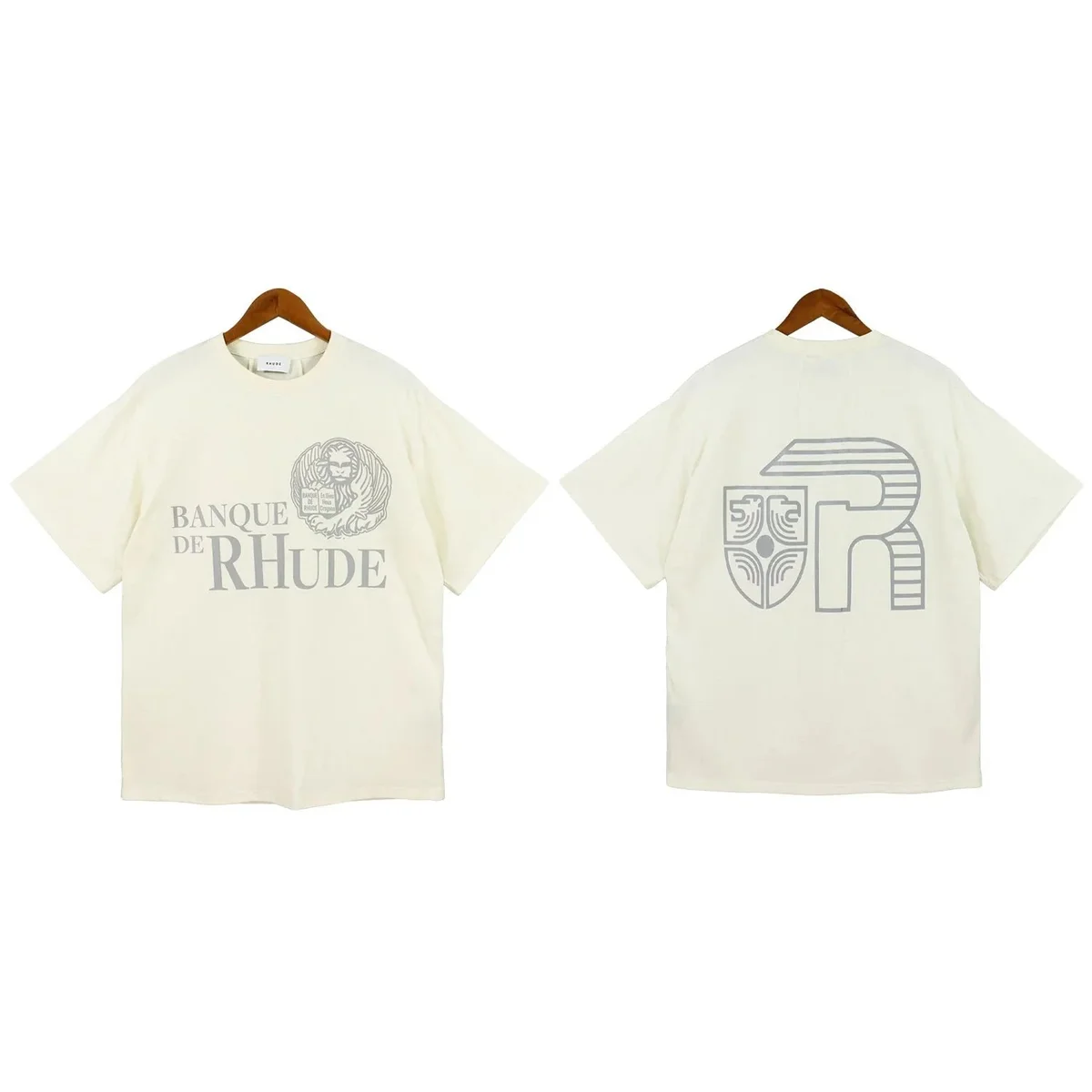 Rhude Rhude Banque de Rhude Cream T-Shirt Cream - 1