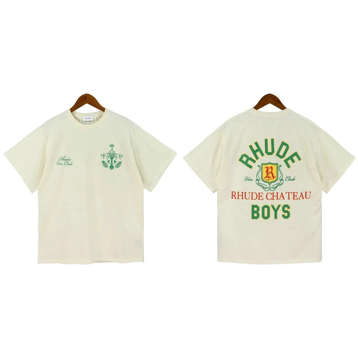 Rhude Rhude Chateau Boys Cream T-Shirt Cream - 1