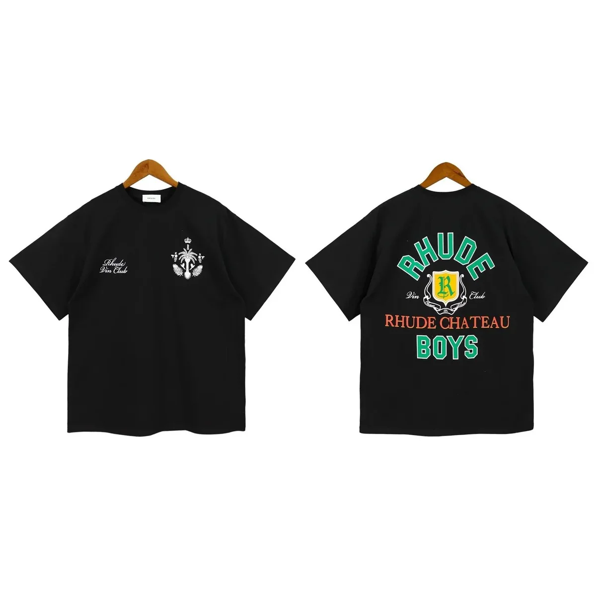 Rhude Rhude Chateau Boys Black T-Shirt Black - 1