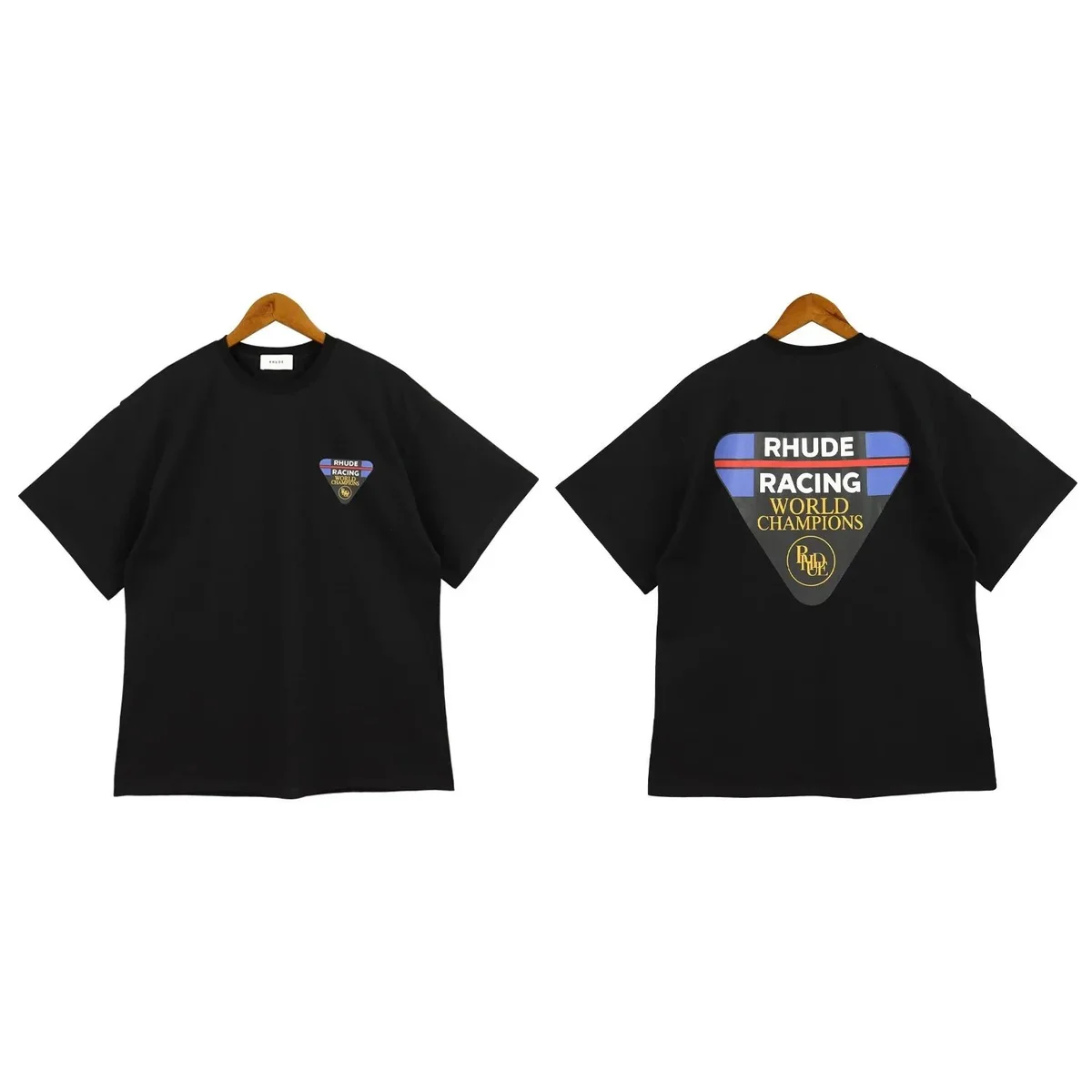 Rhude Rhude Racing World Champions Black T-Shirt Black - 1
