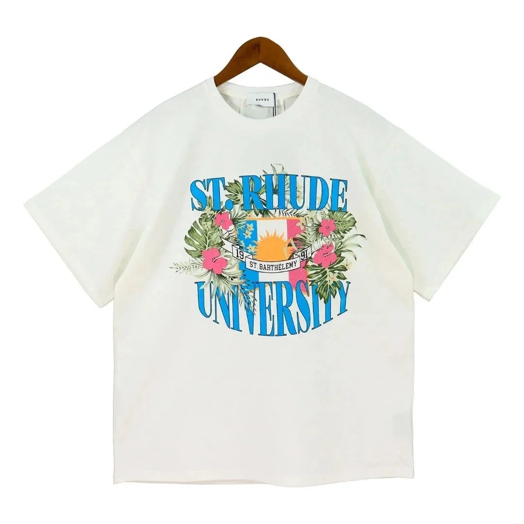 Rhude Rhude St. Rhude University T-Shirt White White - 1