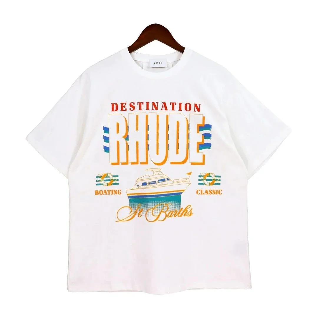 Rhude Rhude Destination St Barths White T-Shirt White - 1