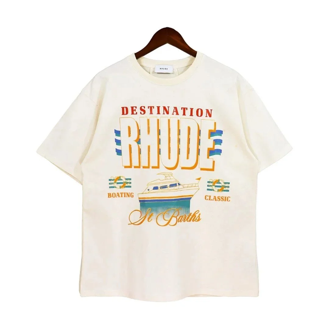 Rhude Rhude Destination St. Barths Cream T-Shirt Cream - 1