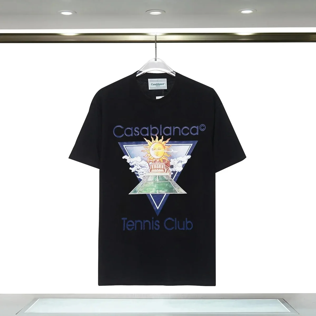 Casablanca Casablanca Tennis Club Black Graphic T-Shirt Black - 1