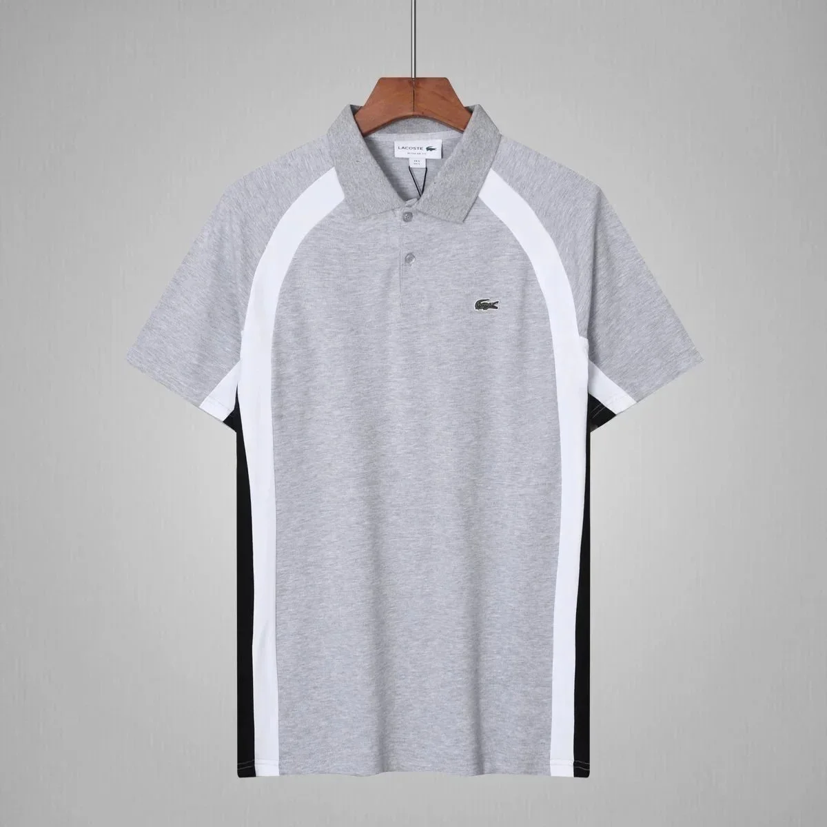 Lacoste Lacoste L.12.12 Grey White Black Polo Shirt Grey - 1