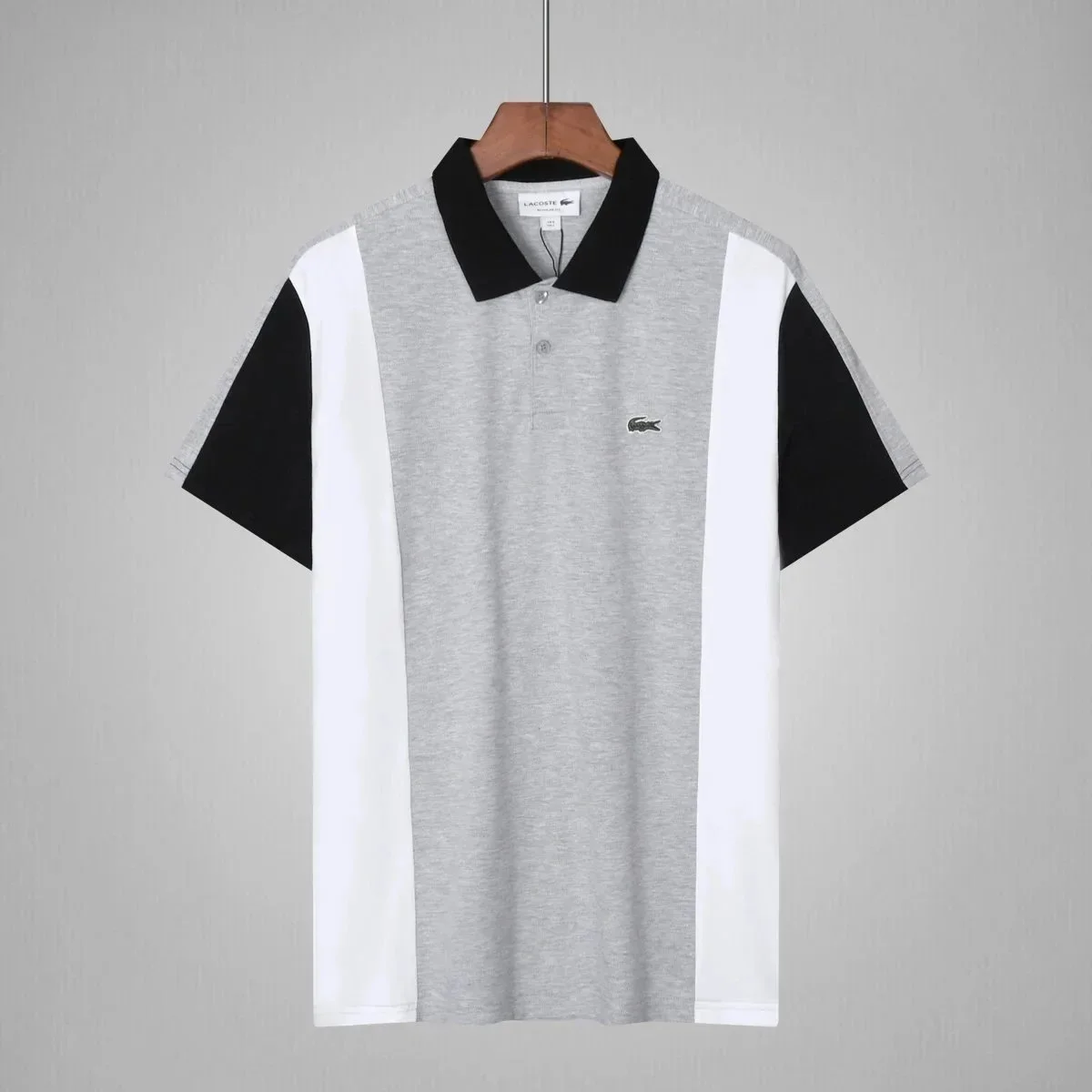 Lacoste Lacoste L.12.12 Polo Shirt Grey/Black/White Grey - 1