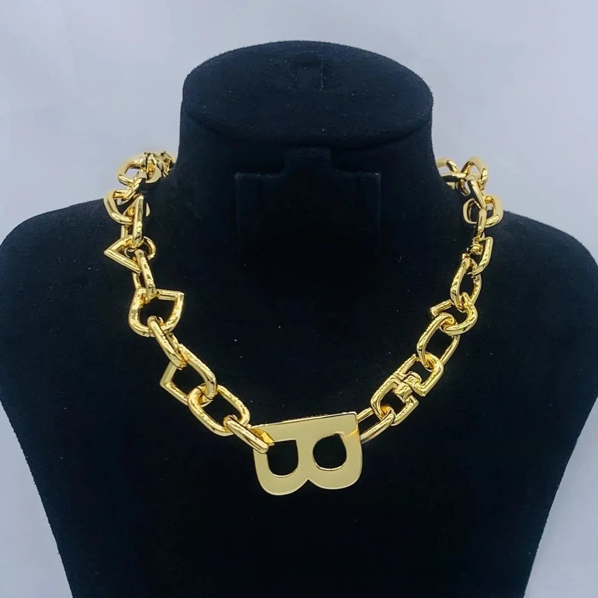 Other Gold Letter 'B' Chain Necklace Gold - 1