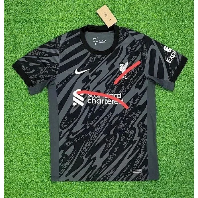 Jordan Nike Air Jordan Liverpool FC Away Jersey Black Black - 1