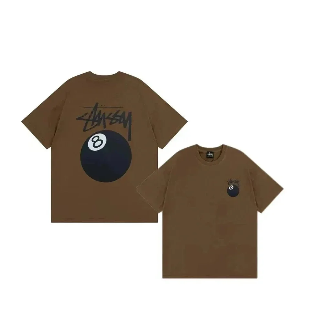 Stussy Stussy 8 Ball T-Shirt Brown Casual Tee Brown - 1
